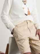 Ralph Lauren Purple label - Straight-Leg Silk-Twill Shorts - Neutrals