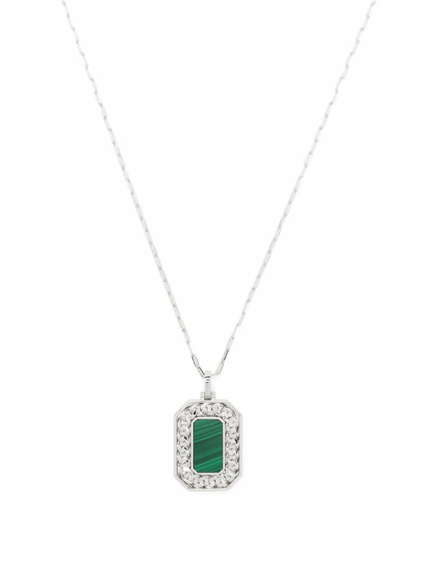 Photo: SHAY 18K White Gold Malachite Necklace
