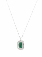 SHAY 18K White Gold Malachite Necklace