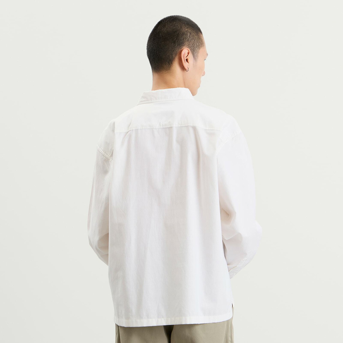 END. Fairways Long Sleeve Shirt in Off White
