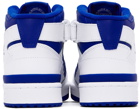 adidas Kids Kids White & Blue Forum Mid Big Kids Sneakers