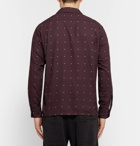 Camoshita - Slim-Fit Camp-Collar Printed Twill Shirt - Men - Merlot