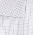 Turnbull & Asser - White Slim-Fit Cutaway-Collar Checked Cotton-Poplin Shirt - White