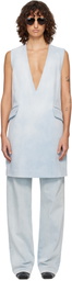 MM6 Maison Margiela Blue Flap Pocket Denim Minidress