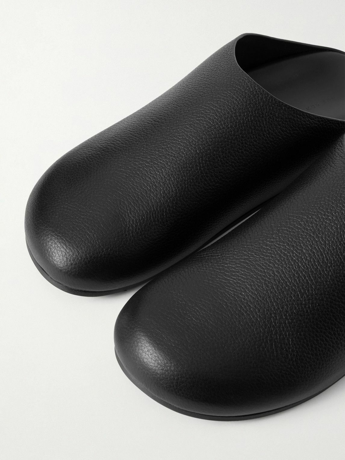 The Row - Hudson Full-Grain Slippers - Black