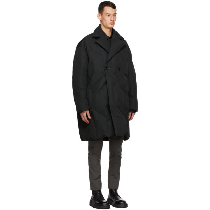 Cornerstone Black Down Quilted Coat