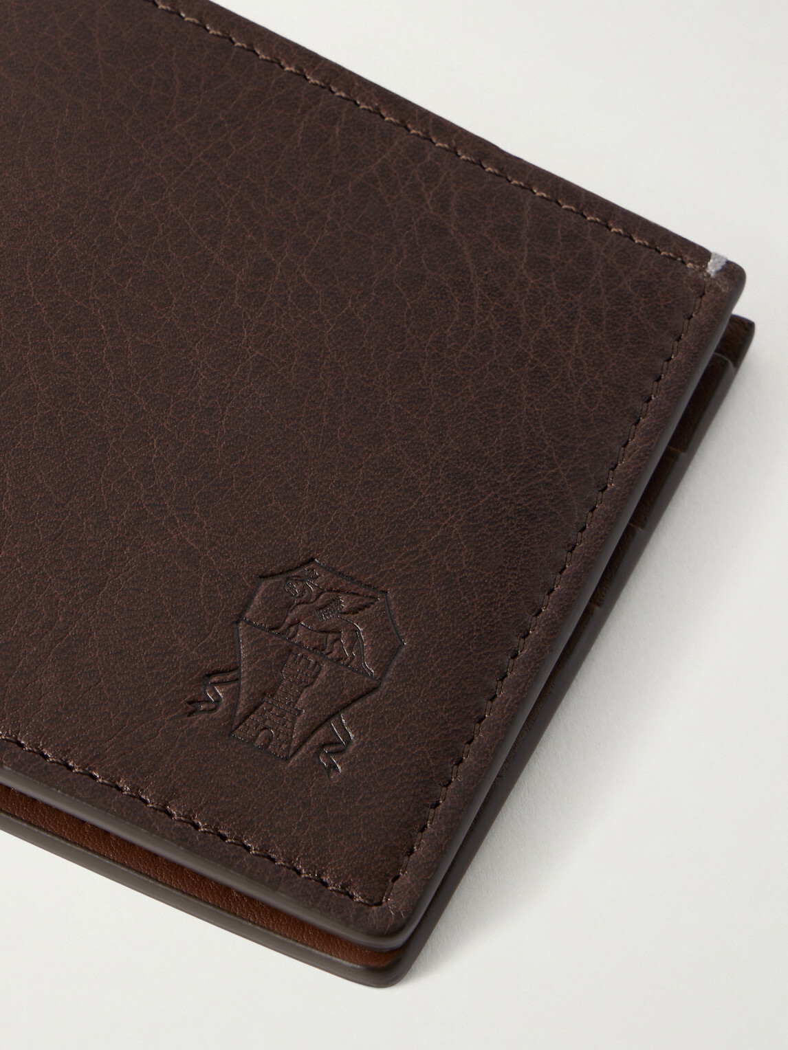 Brunello Cucinelli - Logo-Debossed Leather Billfold Wallet