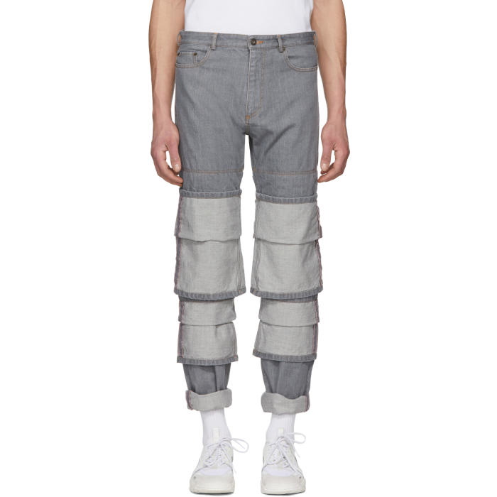 Y-Project Grey Triple Cuff Jeans
