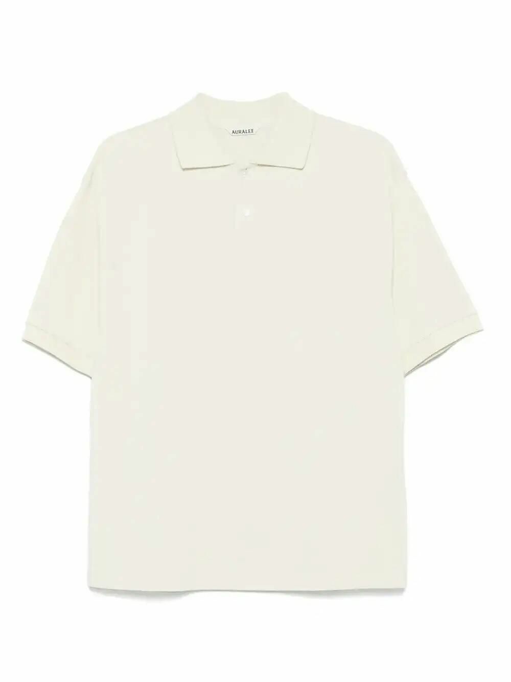 AURALEE Gray Skipper Long Sleeve Polo Auralee