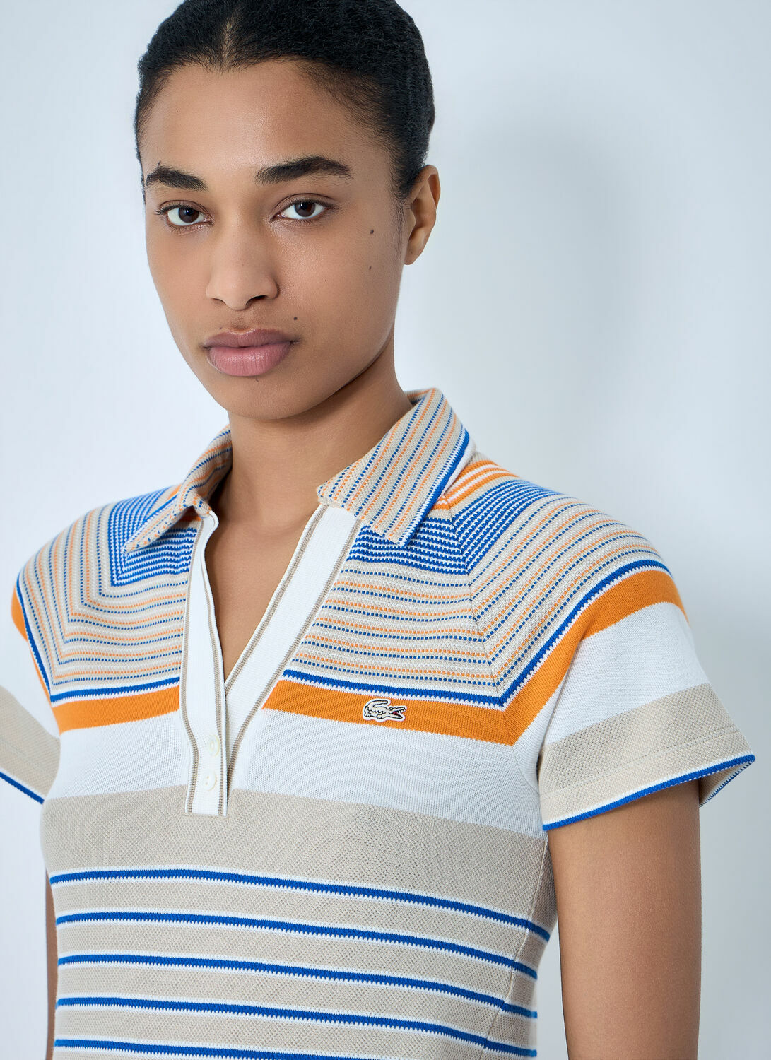Lacoste Slim Fit Striped Piqué Polo Shirt