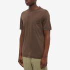 Officine Générale Men's Pigment Dyed T-Shirt in Coffee