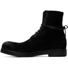 Marsèll Black Zucca Zeppa Leather Combat Boots