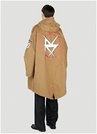 Raf Simons x Fred Perry - Printed Parka Coat in Camel