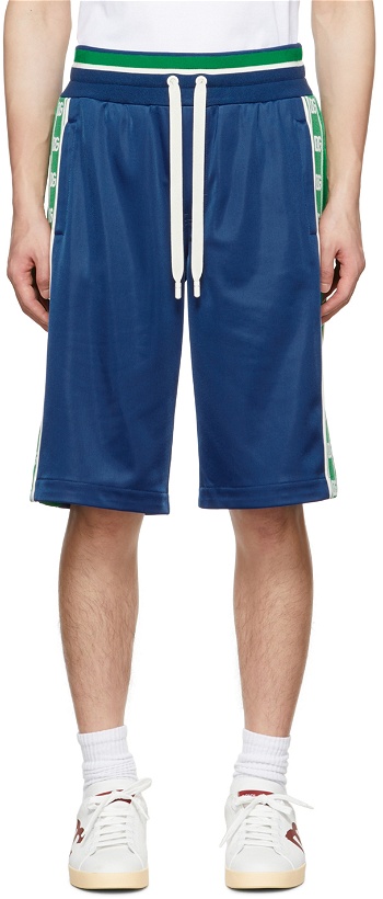 Photo: Dolce & Gabbana Blue Patch Shorts