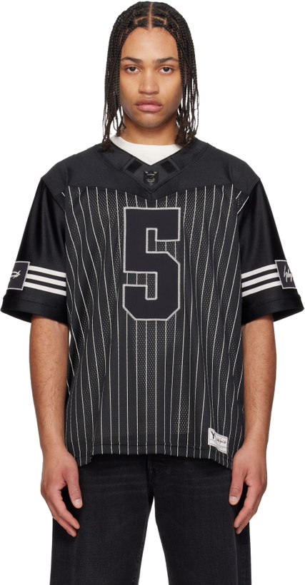 Photo: Y-3 Black Garret Wilson Football Short Sleeve Jersey