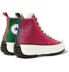 Converse - JW Anderson Run Star Hike Glittered Canvas High-Top Sneakers - Blue