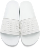 Givenchy White 4G Slide Sandals