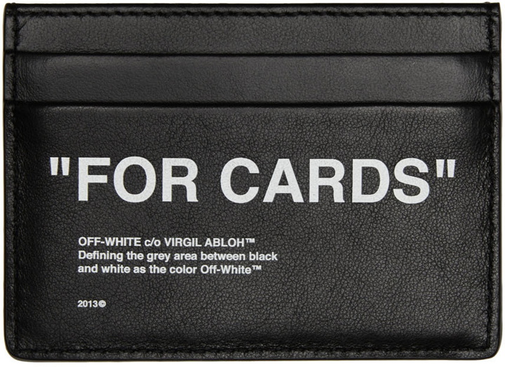 Photo: Off-White Black Quote Card Holder