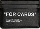 Off-White Black Quote Card Holder
