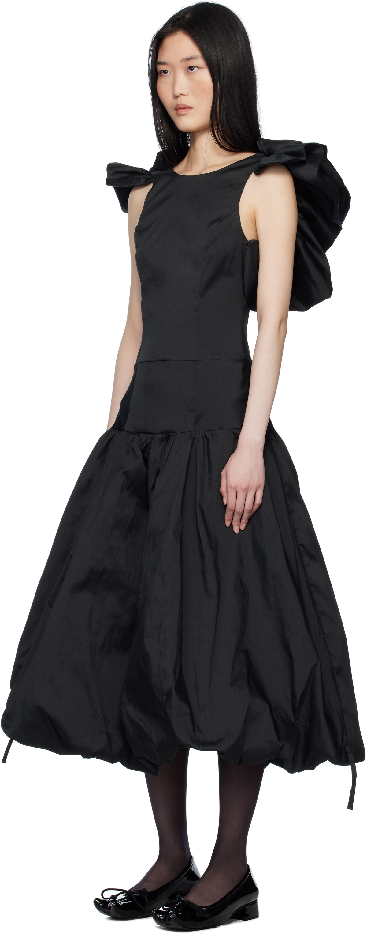 Paula Canovas Del Vas Black Puff Minidress