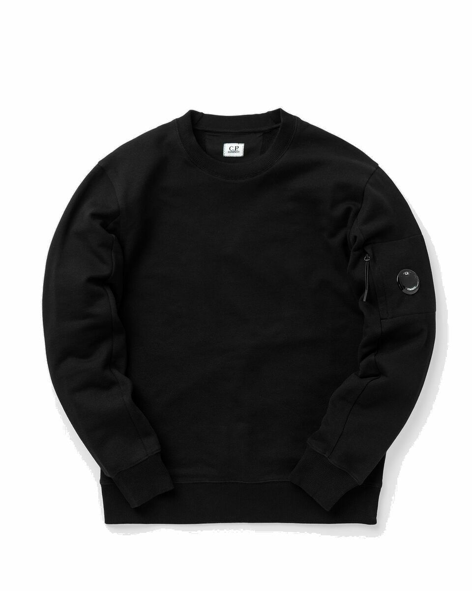 Photo: C.P. Company Diagonal Raised Fleece Jumper Black - Mens - Sweatshirts