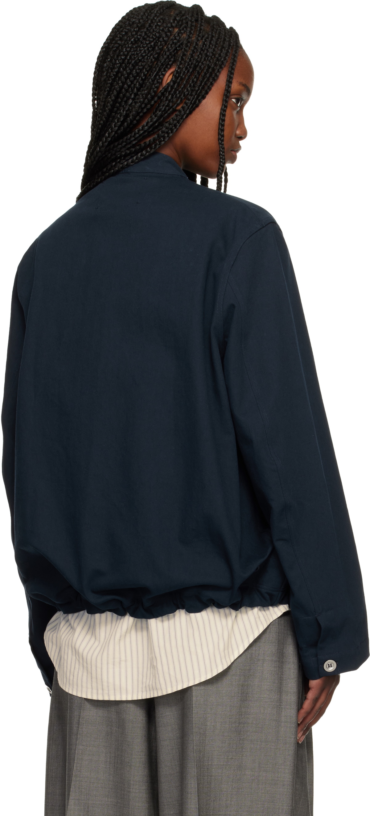Studio Nicholson Navy Baye Shirt