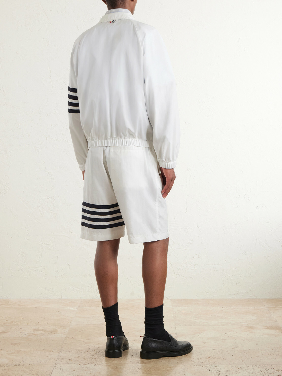 Thom Browne - Striped Ripstop Track Jacket - White