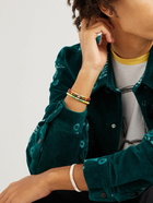 MAOR - Rizon Gold and Diamond Beaded Bracelets - Green
