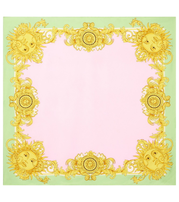 Photo: Versace Printed silk twill scarf
