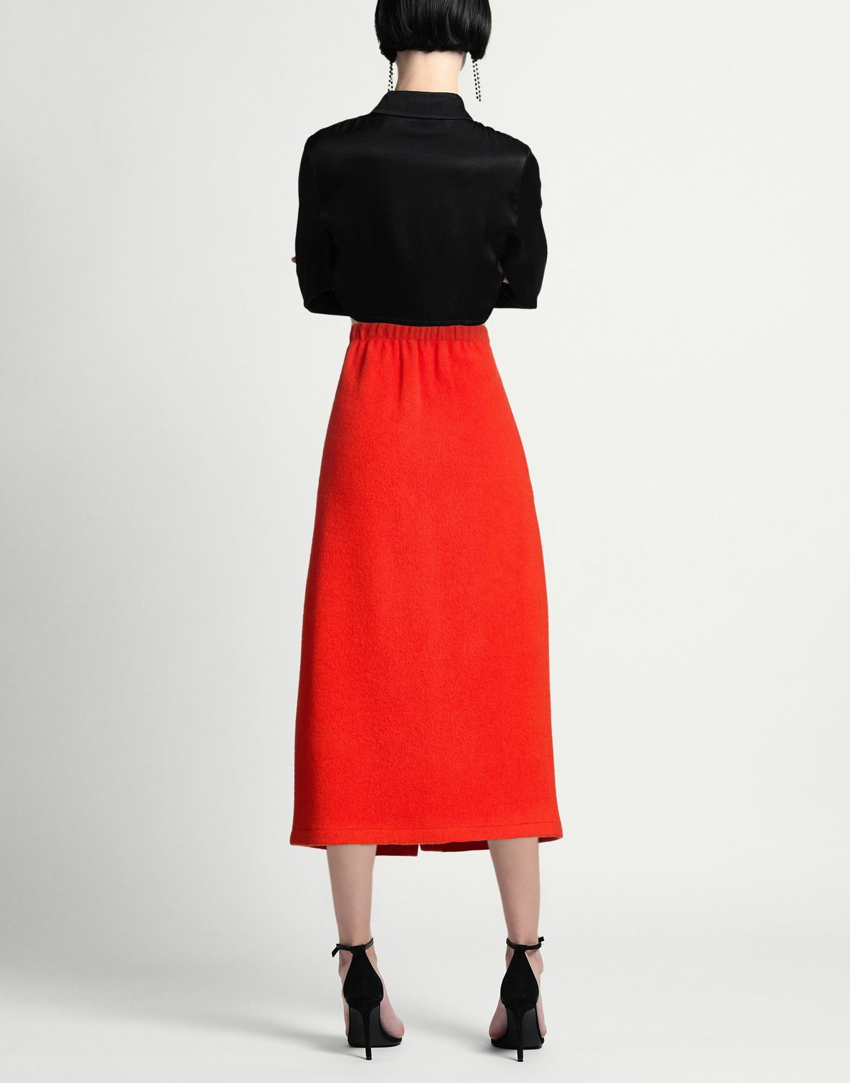 Rier Womens Midi skirt in Tomato red