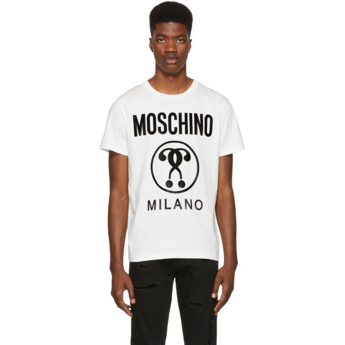 Photo: Moschino White Milano Logo T-Shirt