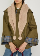 Damson Madder Pom-pom Knit Hood - Beige - One Size