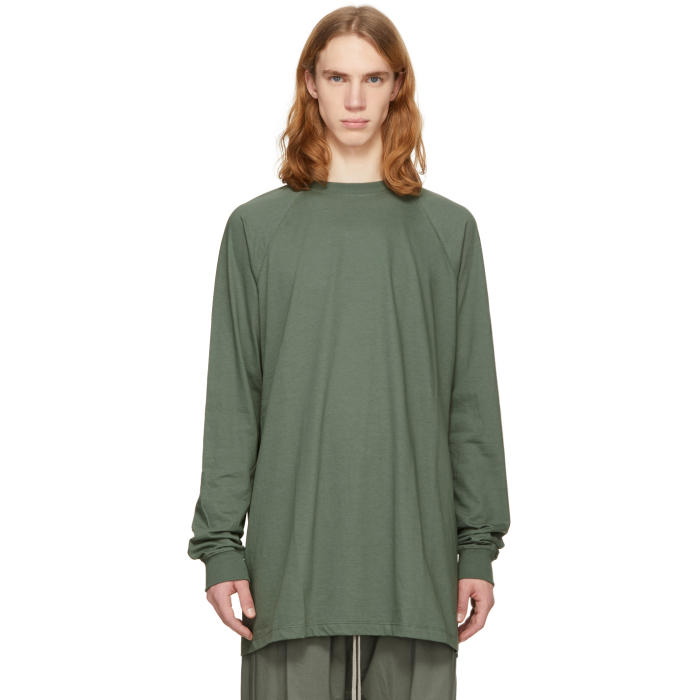 Photo: Rick Owens Green Long Sleeve Baseball T-Shirt