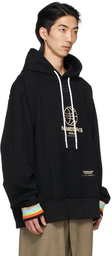 NAMESAKE Black Contrast Rib Hoodie