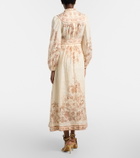 Zimmermann Indra floral linen midi dress