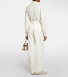 Brunello Cucinelli High-rise gabardine wide-leg pants