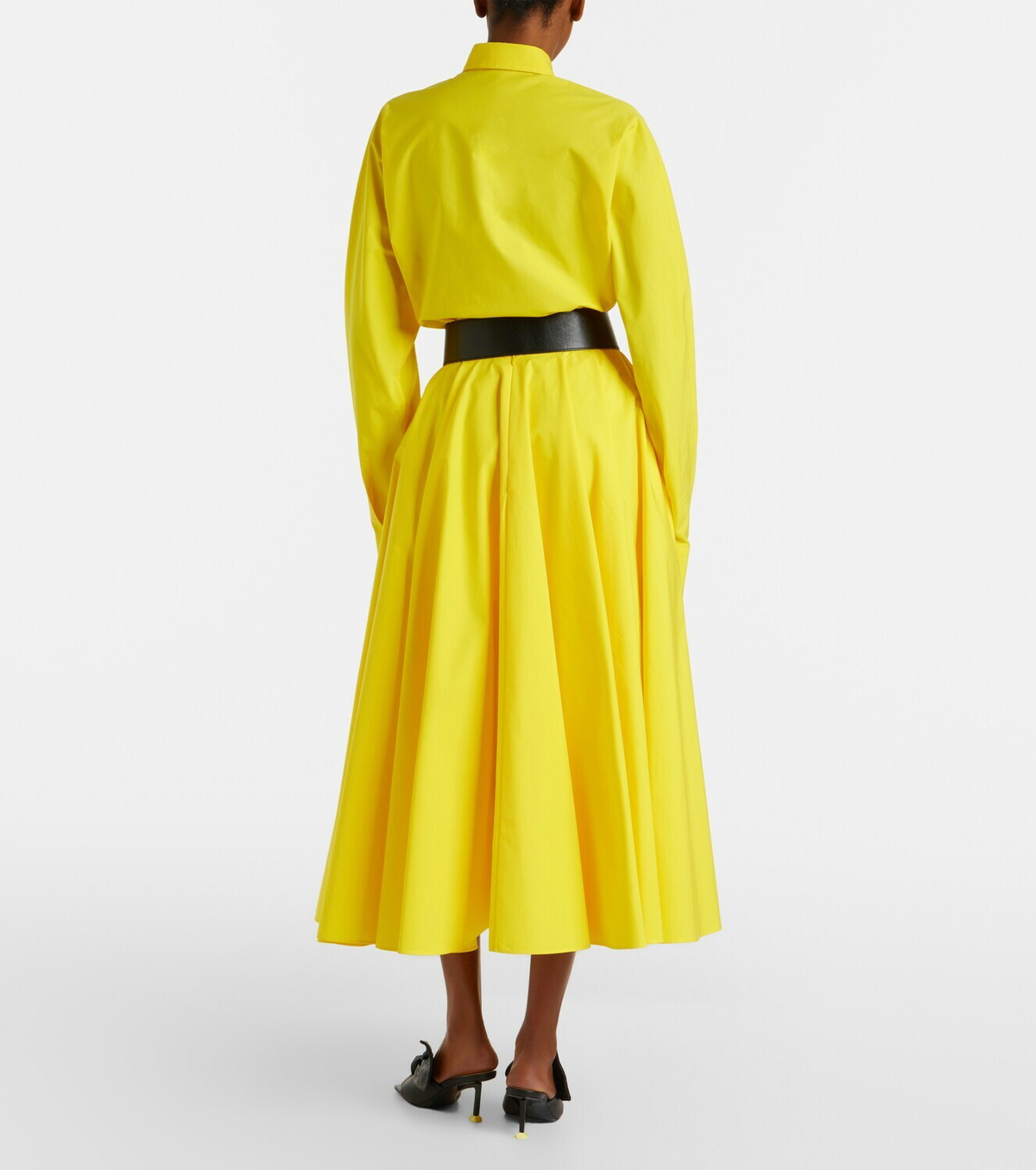 Givenchy Pleated cotton midi skirt