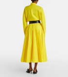 Givenchy Pleated cotton midi skirt