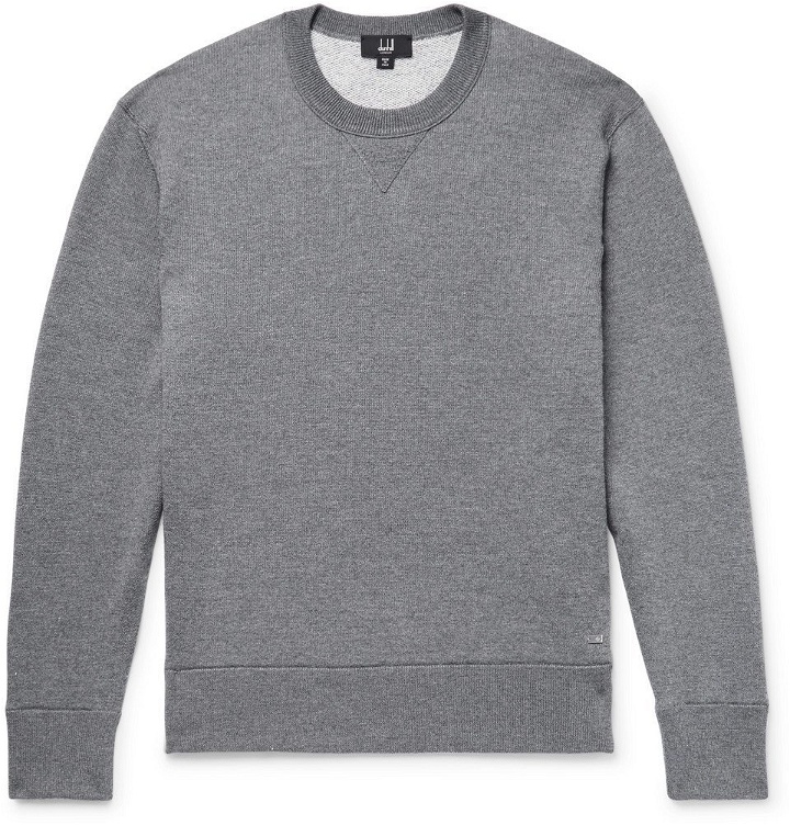 Photo: Dunhill - Loopback Wool and Cashmere-Blend Sweatshirt - Men - Anthracite