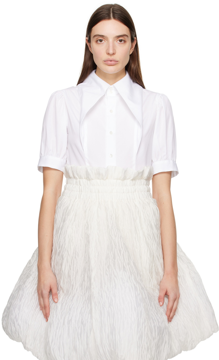 Noir Kei Ninomiya White Pointed Shirt Noir Kei Ninomiya