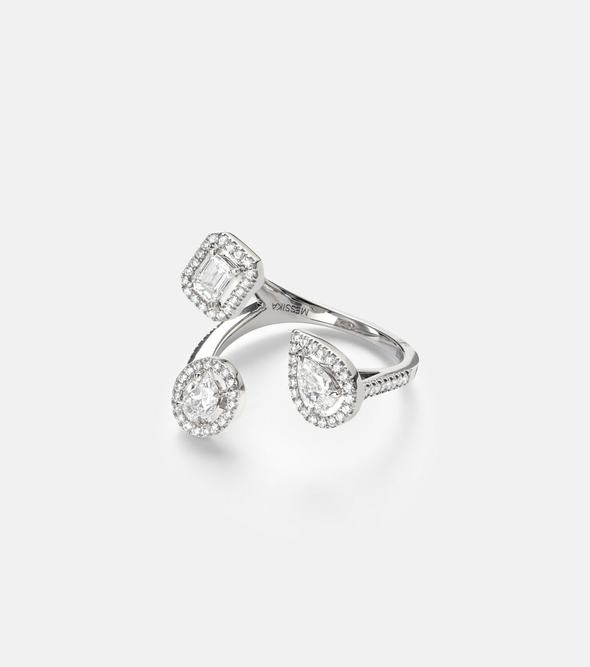 Messika My Twin Trilogy 18kt white gold ring with diamonds