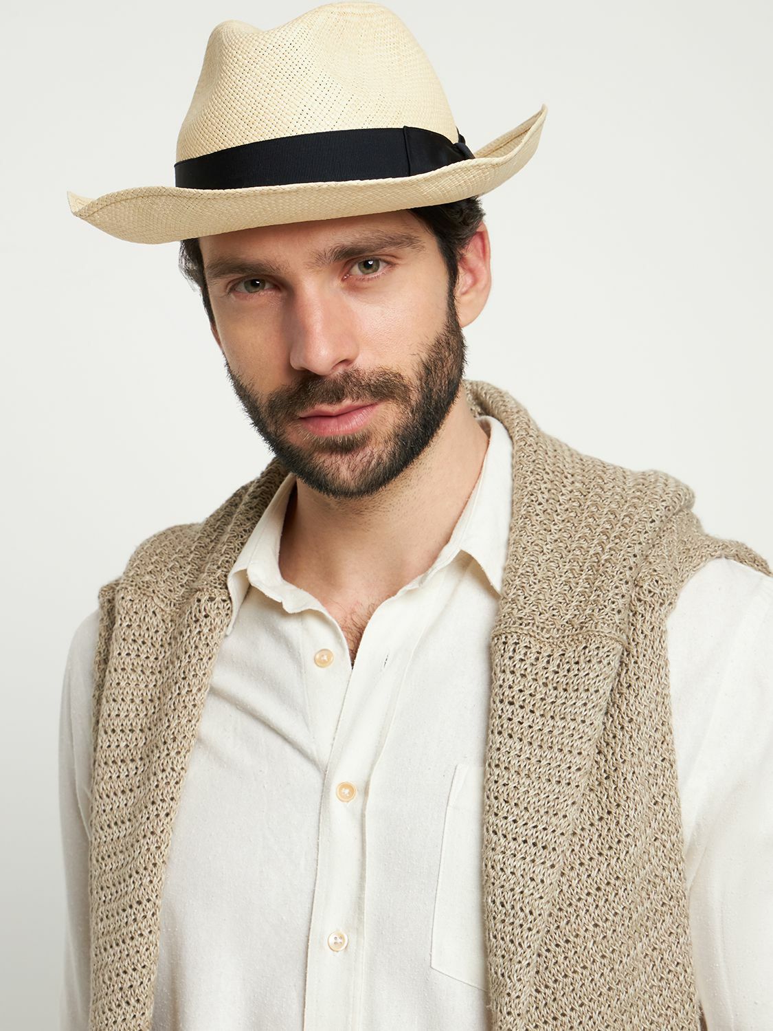 BORSALINO - Amedeo 7.5cm Brim Straw Panama Hat Borsalino