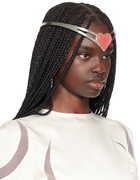 Ashley Williams SSENSE Exclusive Silver Heart Headband