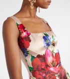Dolce&Gabbana Floral satin midi dress
