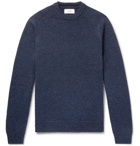 Mr P. - Shetland Virgin Wool Sweater - Men - Navy