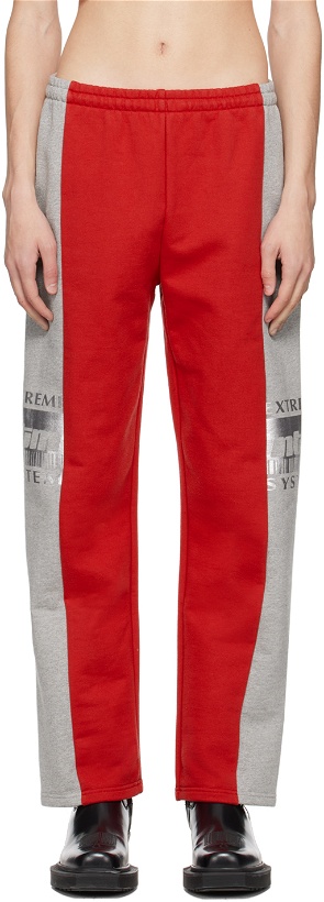 Photo: VTMNTS Red & Gray 'Extreme System' Lounge Pants
