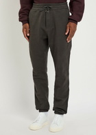 Saint Laurent Logo-embroidered Cotton Sweatpants Black