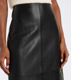 Róhe Leather pencil skirt