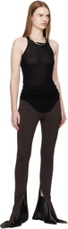 Rick Owens Black Temple Basic Rib Tank Top
