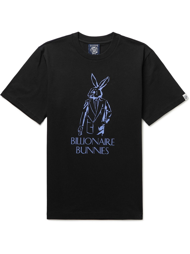 Photo: BILLIONAIRE BOYS CLUB - Bunnies Printed Cotton-Jersey T-Shirt - Black